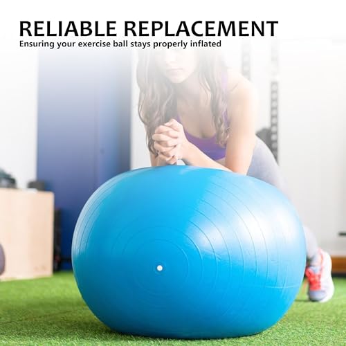 Quacc 6 PCS Yoga Ball Replacement Plugs and Plug Puller Kit, Pilates Ball Air Stopper Large Yoga Ball Air Plug Valve Nozzles Pin Exercise Ball Plug Removal Devices