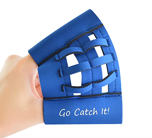 Webglove Training Glove for Youth and Adults Breathable and Durable Works for Golf-Sized Practice Balls Web Glove Mini Training Baseball Softball Glove Two Finger Web Glove Catcher (Blue)