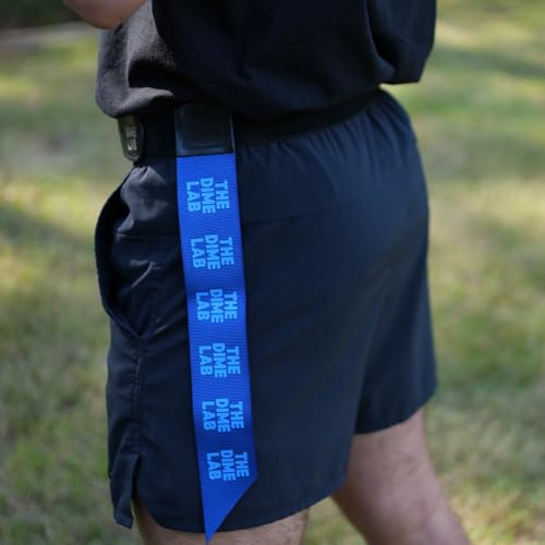 The Dime Lab Flag Football Set - Adjustable Flag Football Belts and Fabric Flags - With Velcro Straps - Blue & Pink - size: Kids