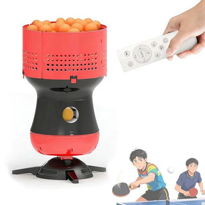 Ping Pong Training Machine, Table Tennis Robot with 90-Ball Capacity – Adjustable Speed 15m/s & Frequency 30 Balls/Min, Lightweight Portable Trainer
