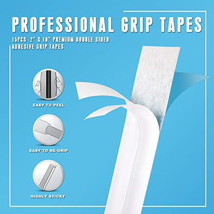 CHAMPKEY Deluxe Grip Repair Kits for Regripping Golf Clubs - Inlcudes Hook Knife, 2" x 10" Professional Tapes, 5 oz Solvent and Rubber Vise Clamp - style: 4 in 1 Kits with Metal Table Vise