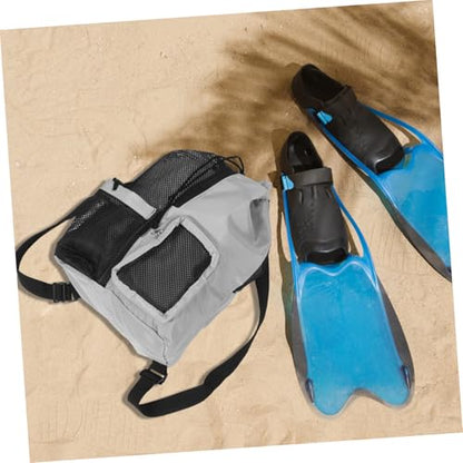 Baluue Draw Swimming Bag Back Draw Back Swimming Mesh Bag Swim Mesh Bag Beach Bag Back Swimsuit Bags Swim Back - color: Grey