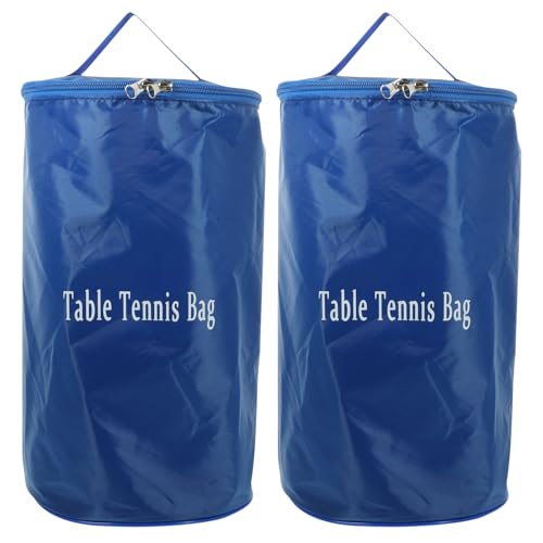 Yardwe 2pcs Portable Pingpong Ball Storage Bag Table Tennis Ball Organizer Oxford Cloth Zipper Carry Pouch Holder Organizer For Training Sports Party Outdoor Baseball Lacrosse
