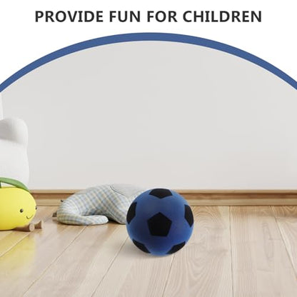 LIOOBO Silent Indoor Soccer Ball for Soft PU Material Quiet Football for Skill Training and Reaction Improvement Safe Juggling Ball for Home and School Play