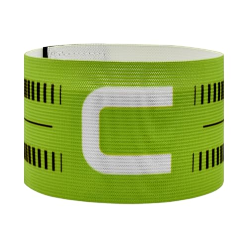 Captain Armband, Unisex C Captain Armbands Soccer Football Player Captain's Arm Bands Sport Team Training for Youth and Adult - color: Green, size: 1pcs