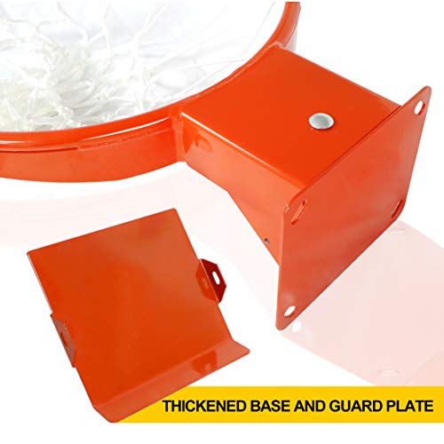 Professional Wall Mounted Basketball Rim Hanging Basketball Goal, Single-Spring Standard 18'' with All Weather Net - style: wall-mounted basketball rim 1-spring
