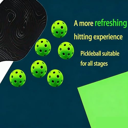 6-Pack Premium 40-Hole Pickleball Balls - Indoor/Outdoor Pickle Balls with Storage Box, Perfectly Balanced for High Bounce & True Flight, Ideal for Tournament Play