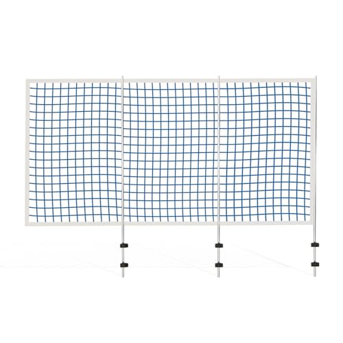 ECOPOOLTECH Pool Basketball Hoop Backstop Net – 59 x 110 Inches, 3 Section Protection Net for Round Above Ground Frame Pool only. - color: Off‑white