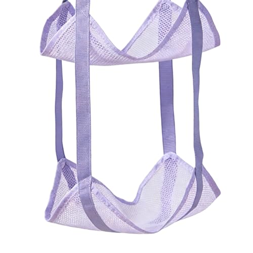 Basketball Holder Bag, Space-Saving Design, 83x33x33cm, 3 Tier Over The Door Ball Holder Bag, Soccer Equipment Organizer Bags, Quick Access Design, for Volleyball Football Gym - color: Aqua Violet