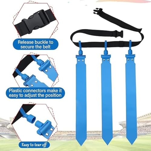 Junkin 6/8/10 Players Flag Football Sets Adjustable Football Belts and Flags for Youths Teens Kids Adults Players Sports Team - color: Blue,white