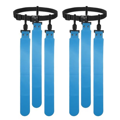 Flag Football Set, Adjustable Flag Football Belt with 1 Belt and 3 Flags Easy Tear Away - color: Sky Blue