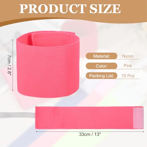 Captain Armbands, Adjustable Leader Arm Bands for Soccer Elastic Team Sport Arm Band-Fitting for Football/Volleyball/Rugby - color: Pink