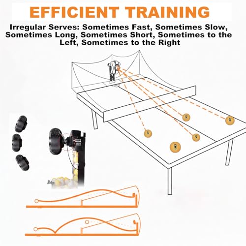 Table Tennis Robot Machine with Catch Net Automatic Ping Pong Ball Launcher for Solo Training Machine Professional Practice Equipment with Remote Control and Recycling System