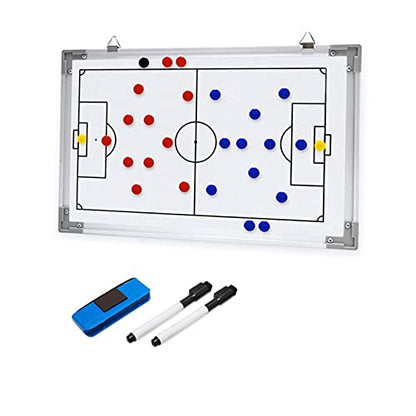 RoseFlower Magnetic Portable Football Coaching Board, Soccer Training Pro Double-Sided White Board Basketball Coaches Board Hanging Competition Teaching Command Winning Strategy Board with Marker