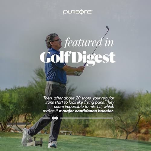 PureGrip™ Golf Training Aid Club – Right-Handed Swing Trainer with Small Club Head and Molded Grip for Consistency and Accuracy – Improve Muscle Memory, Grip Position, and Swing Tempo