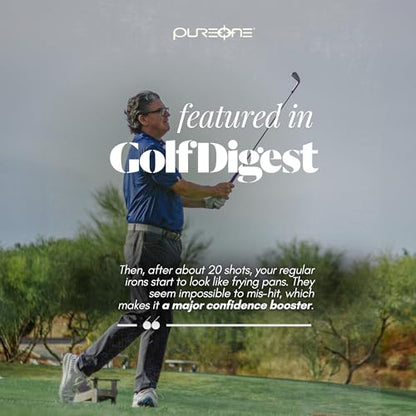 PureGrip™ Golf Training Aid Club – Right-Handed Swing Trainer with Small Club Head and Molded Grip for Consistency and Accuracy – Improve Muscle Memory, Grip Position, and Swing Tempo