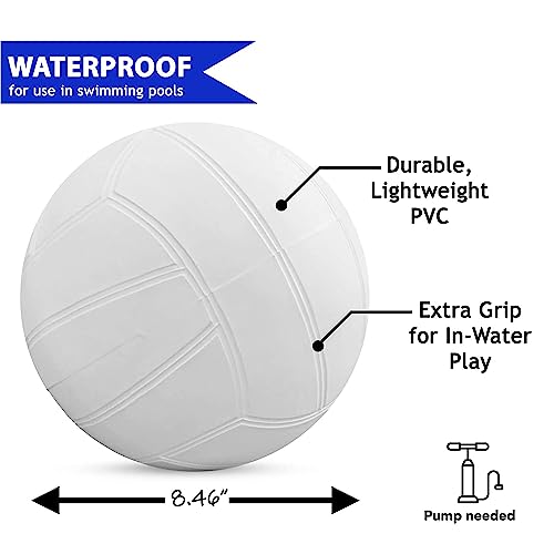 Botabee Swimming Pool Standard Size Water Volleyball | For Use With Dunnrite, Intex, Swimways or Other Pool Sets