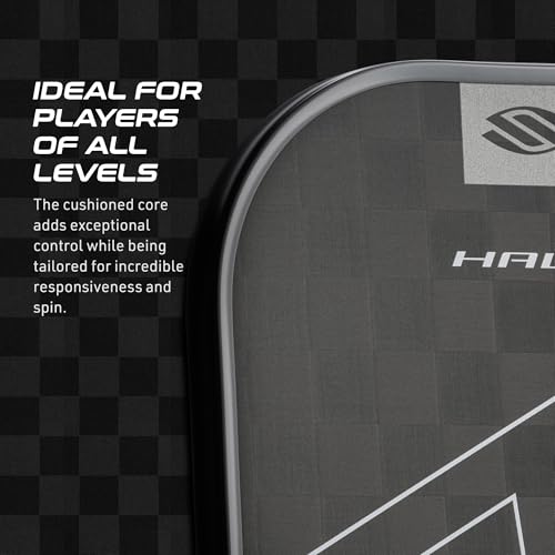 Selkirk Sport SLK Halo Raw Carbon Fiber Pickleball Paddle | Power, Pro and Control Pickleball Paddles | T700, 18K Ultraweave, Aramid Fiber LinkWeave | Designed & Controlled in USA - color: Control | Gray | 2025, size: Max (All - Around Paddle)