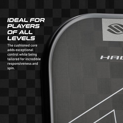 Selkirk Sport SLK Halo Raw Carbon Fiber Pickleball Paddle | Power, Pro and Control Pickleball Paddles | T700, 18K Ultraweave, Aramid Fiber LinkWeave | Designed & Controlled in USA - color: Control | Gray | 2025, size: Max (All - Around Paddle)