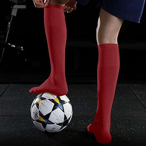 GRAPMKTG 3 Pack Softball Soccer Socks Baseball Football Socks for Youth Men and Women - color: Red, size: Medium