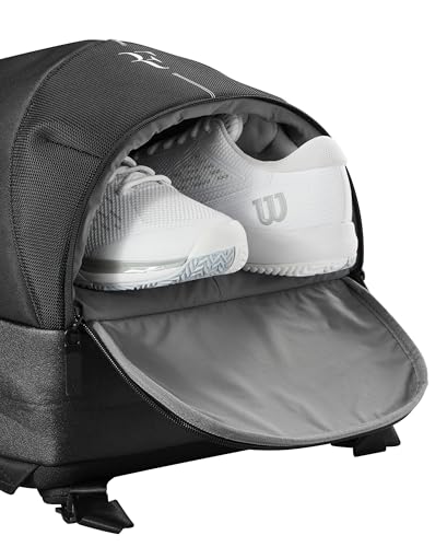 WILSON RF Tennis Racket Cover-Black - size: Holds up to 2 Rackets