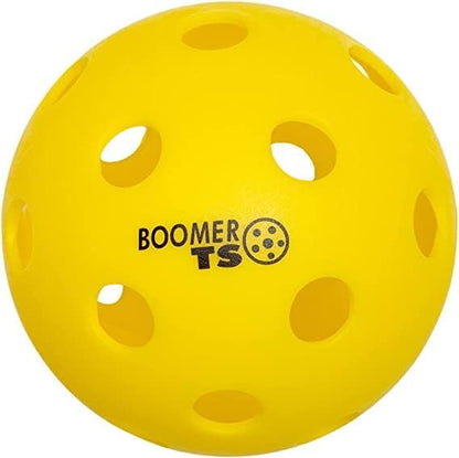Boomer TS Indoor Pickleballs – Softer Feel for Smooth Indoor Courts – 26 Precision Drilled Holes – Durable & Long-Lasting – 100s of Smiles in Every Ball!