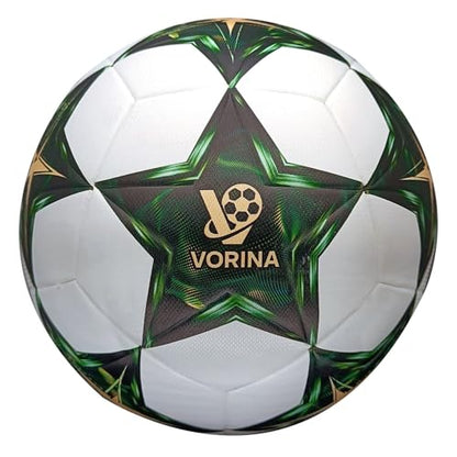 Soccer Ball Size 5 – Official Match & Training Ball, Waterproof Thermal Bonded PU Leather, Butyl Bladder, Kids Youth Adults, Indoor Outdoor, Includes Pump Needle & Mesh Bag