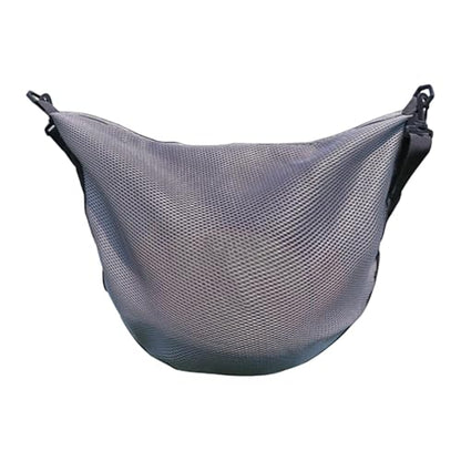 Basketball Equipment Bag with Adjustable Strap, Large Mesh Ball Storage for Helmet Volleyball Football, Gray