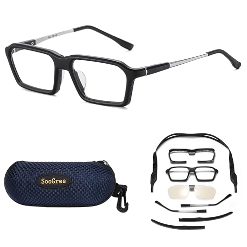SooGree Sport Glasses for Men Women Basketball Football Sport Goggles Anti Fog Shock Collision Wearable Glasses - color: G8088-blacl Frame
