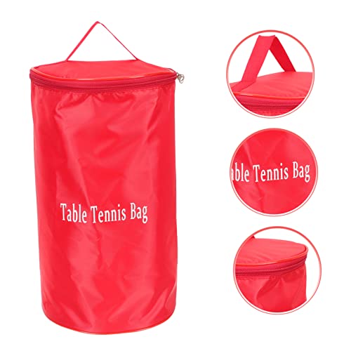 POPETPOP Portable Pingpong Ball Holder Bag Zipper Sports Balls Organizer Sturdy Nylon Carrying Case for Table Tennis Easy to Carry for Players
