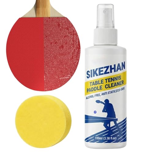 Table Tennis Paddle Cleaner | 100ml Stain Removal Solution,Table Tennis Rubber Cleaning Kit - for Eliminate Dirt & Dust Optimal Spin & Control Men Women Gym Sports Maintenance