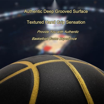 Silent Basketball Size 7 (29.5"), Soft Foam Noiseless Basketball for Indoor Quiet Dribbling Training, Non-Vacuum Grooved Airless Bouncy Basketball for Release Energy at Home