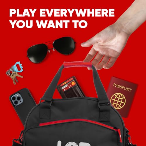 LOB Pickleball Bags for women men Tote Carry Bag with Bottle Holders, Fits 2 Paddles, 2pc Accessories (Pouch, Mesh Ball Bag), Durable Lightweight