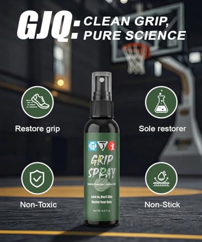 Basketball Grip Spray 4 OZ, 2 in 1 Restore & Improving Shoe Spritz Non-Sticky Sole Bottom Basketball Accessory