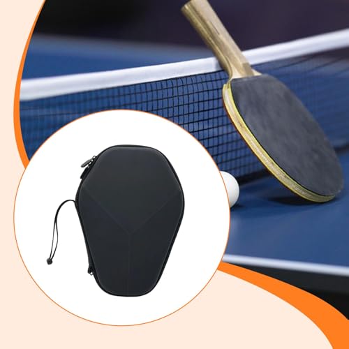 Menolana Table Tennis Racket Cover Portable Thoughtful Gift EVA Storage Bag Paddle Case for Travel Outdoor Indoor Training, black, 28.5cmx20.5cm