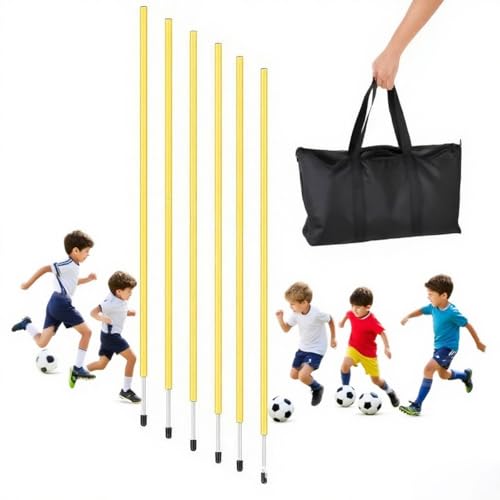 Agility Speed Training Equipment Set, 20ft Speed Ladder, 6 Coaching Sticks Poles, 12 Soccer Cones, Jump Rope, Soccer Football Basketball Sport Training Set