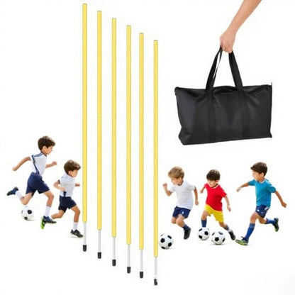 Agility Speed Training Equipment Set, 20ft Speed Ladder, 6 Coaching Sticks Poles, 12 Soccer Cones, Jump Rope, Soccer Football Basketball Sport Training Set