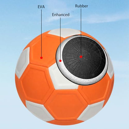 ABAJI Soccer Ball Size 3 4 5 Foam Outer Material Super Lightweight Bouncy Indoor Practice Training Boys Girls Gift Anti Exploded Indoor Come with Pump Needle - style: Size 4
