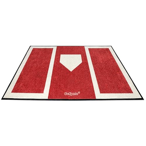 GoSports Baseball and Softball Hitting Mat for Batting Stance Practice - 6 x 4 ft