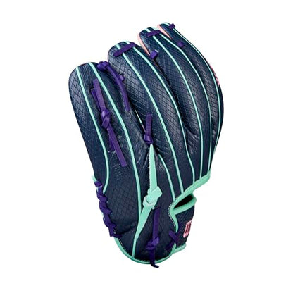 Wilson Fall 2025 A2K® Baseball Gloves - color: Navy/Seafoam/Pink, size: Infield - 11.5"