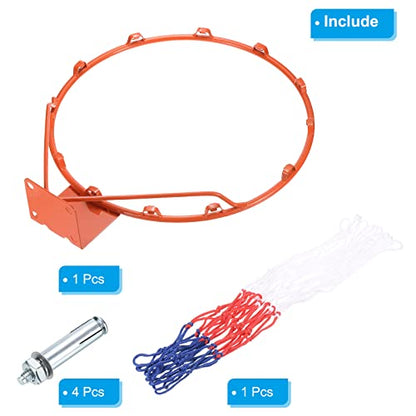 PATIKIL Basketball Rim, Replacement Wall Door Mounted Hanging Standard Goal Fit Most Sizes of Backboard Indoor and Outdoor, (Thicken Solid)