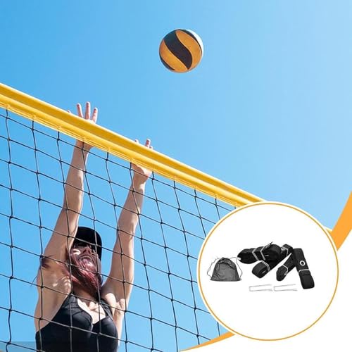 4X Beach Volleyball Lines Boundary Lines Game with Ground Anchors Training Practical Volleyball Court Boundary Cords for Park, Black