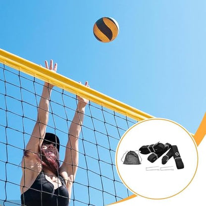 4X Beach Volleyball Lines Boundary Lines Game with Ground Anchors Training Practical Volleyball Court Boundary Cords for Park, Black