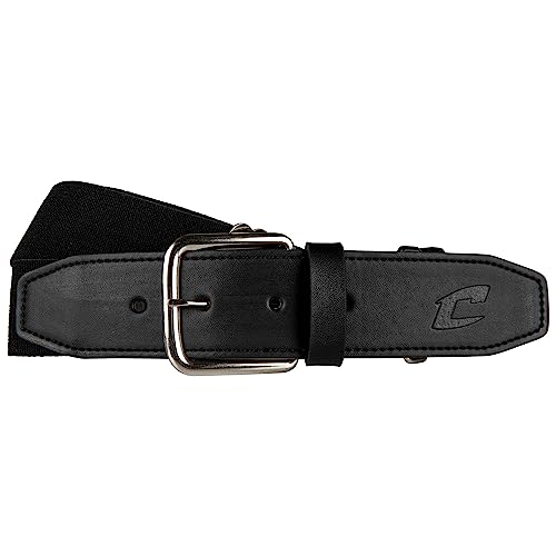 Champro Elastic Baseball Belt with 1.5-Inch Synthetic Tab - color: Black, size: Youth