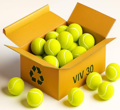 VIV Advanced Tennis Balls Bulk, 30/50/100+ Pack Practice Balls Pressure Bouncing 53in High Durable, Official Size Pet Dog Playing Ball, Good for Tennis Training Machine & Kids Play on All Courts