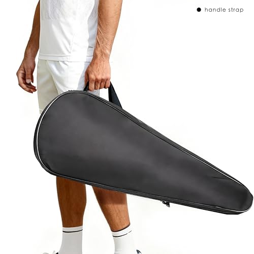 2 Rackets Tennis Racket Cover Padded Tennis Racket Bag with Handle and Adjustable Shoulder Strap