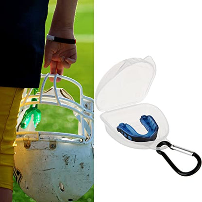 Cosmos 2 Pcs Sport Mouth Guard Case Mouth Guard Storage Box, Snap Lock Closure with Vent Holes and Carry Clips for Football Boxing Wrestling BBJ Hockey Outdoor Sports