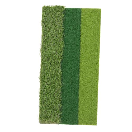 HANABASS Indoor Golf Mat Portable Tricolor Golf Practice Turf for Swing Training Durable Artificial Grass Hitting Pad for Use for Skill Improvement and Ball