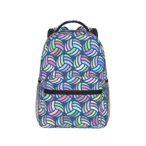 Cute Volleyball Ball Backpack For School Laptop Bags Bookbag Big Casual Daypack For Student Girls Boys Kids Teens Travel Sports Work