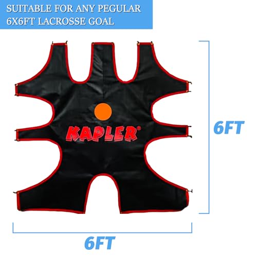 Kapler Lacrosse Goal Shooting Targets - 6x6ft Corner Target for Shooting Practice - Lacrosse Gifts for Boys and Girls - Fits Official Size Goals - style: With 9 Corner Pocket